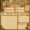 Consistency Chart Daily & Weekly Task Tracker for Adults (tiki)