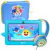 Contixo 7 Inch Kids Tablet Bundle, Exclusive Baby Shark Learning Apps, Blue