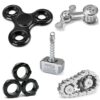 Cool 5 Fidet Toys Set Bulk, Fidget Hammer, Fidget Chain, Fidget Roller, Fidget Rings, UFO Fidget Spinner, Desk Toy Stress Relief Focus Anti Anxiety Toy for Kids Adults