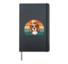 Cool Beagle In Sunglasses - Retro Funny Dog Lover Hardcover Journal, Black