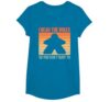 Cool Board Game Design for Men Women Meeple Gamer Board Game T-Shirt, Girls, Sapphire Blue, Small