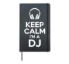 Cool DJ Art For Men Women Disc Jockey Music Producer EDM DJ Hardcover Journal, Black