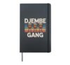 Cool Djembe Art For Men Women Djembe Drummer Djembe Drumming Hardcover Journal, Black