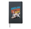 Cool Mens English Setter Boy Cartoon Pet Dog Breed Laverack Hardcover Journal, Black