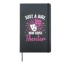 Cool Theater Art For Women Girls Musical Broadway Theater Hardcover Journal, Black