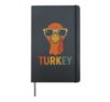 Cool Turkey With Sunglasses Retro Turkey Thanksgiving Humor Hardcover Journal, Black