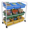 Copernicus BB005-9 Leveled Reading Book Browser Cart with 6 Large Divided and 3 Open Tubs