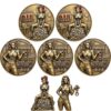 Cop Love Big Busts to Use Cuffs Challenge Coin, Funny Double Sided Vintage Pin Up Police Commemorative Coin, Police Roleplay Coin, Adult Roleplay Prop and Gift, 5pcs