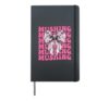 Coquette Bow Mushing Sled Dog Girl Mom Mama Mother's Day Hardcover Journal, Black
