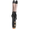 Cordless 2-in-1 Curling Iron and Hair Straightener, Portable Rechargeable Hair Styler with 4,000 mAh Battery, 3 Heat Settings 302-356 ℉ / 150-180 ℃, for Home Travel Dormitory Use, Black
