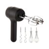 Cordless Hand Mixer with 6 Attachments, Black