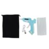 Cordless Hot Glue Kit with 10 High Adhesion 7mm Glue Sticks, Electric Heat Tool for Home and Crafting (Green)