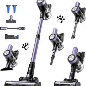 Cordless Vacuum Cleaner, 55KPa/65Mins 8 in 1 Self-Standing Stick Vacuum