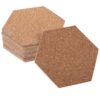 Cork Bulletin Board Tiles 60pcs Self Adhesive Hexagon