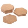 Cork Bulletin Board Tiles Self Adhesive Hexagon 60pcs 4 Inch Brown