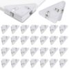 Corner Paper Clips - 30 Pieces Transparent Triangle Book Clamps, File Hold