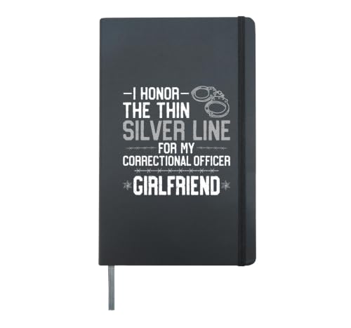 Correctional Officer Girlfriend Vintage I Honor The Thin Hardcover Journal, Black