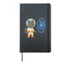 Cosmic Cat Before Starry Portal Hardcover Journal, Black
