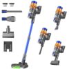 COTIAR Cordless Stick Vacuum Cleaner, 650W 55KPA Up to 70Min Runtime, Green Light Anti-Tangle Brush, 7-Stage HEPA Filtration, Lightweight for Pet Hair Carpet Hard Floors (Blue)