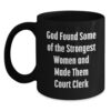 Court Clerk Black Coffee Mug for a Best Friend Companion Birthday Gift