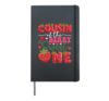 Cousin Of The Berry Sweet One Strawberry 1St Birthday Hardcover Journal, Black