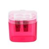 Covered Pencil Sharpener Compact Double Hole Colored Handheld Pencil Sharpener Suitable for Children Adults Students Schools Classes Families (C, 3.8x4cm)