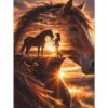 Cowboy Horse 11CT Stamped Cross Stitch Kit for Adults - 15.75 * 21.65inch