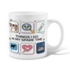 Cow Ceramic Coffee Mug, Fun Modern Magnifying Glass Test Tube None White Novelty Tea Mug with Handle Ideal for Friends Family Lovers Eldership Senior Co-Worker 11 Oz