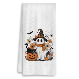 COWEB Halloween Witchy Ghost Kitchen Dish Towels 16x24 Inches
