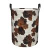 Cowhide Pattern Decoupage Storage Bin Medium