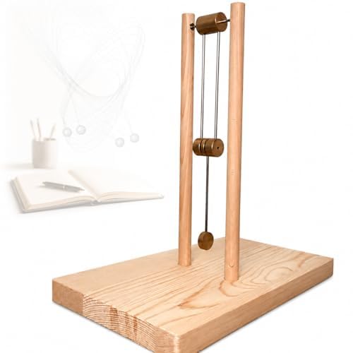 COYEUX Wooden Chaotic Double Pendulum Decoration, Kinetic Energy Model for Desk Ornament, DIY Physics Demonstration, Triple Weighted Link Structur, for Physics Enthusiasts Science Kits