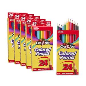 Cra-Z-Art Colored Pencils Bulk Pack, 24 Count (Pack of 6), 144 Total Pencils, Pre-Sharpened Non-Toxic Colored Pencils for Kids, Classroom & School
