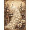 Craft Kreatively Decoupage Rice Paper A4 2-Pc Set (Winter Peacock)