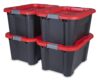 CRAFTSMAN 20-Gallon Heavy Duty Plastic Storage Bins with Lids, 4 Pack