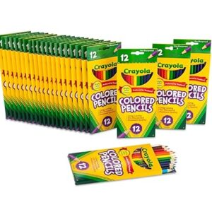 Crayola Bulk Colored Pencils for Kids (24pk), Teacher Classroom Must Haves, School Supplies for Preschool & Kindergarten, 12 Colors