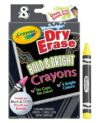 Crayola Washable Dry Erase Crayon, Assorted Bright Colors, Set of 8