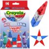 CreateOn Crayola Red, White & Blue Magnetic Tiles 14pc, Building Set for Kids, Magnetic Toy, Travel Toys, Classroom Sensory Toy Blocks, STEM & Montessori Tools for Boys & Girls Ages 3+, 14-Piece Set