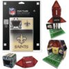 CreateOn New Orleans Saints NFL Fan-Tiles Magnetic Match-Up Tiles | 17-Piece Building Set for Kids & Adults | Officially Licensed NFL Team Collectibles | Build, Play & Display (All 32 Teams Available)