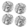 CREATIEE-PRO 4Pcs Cheerleading Pom Poms Cheerleader Pompoms, Silver