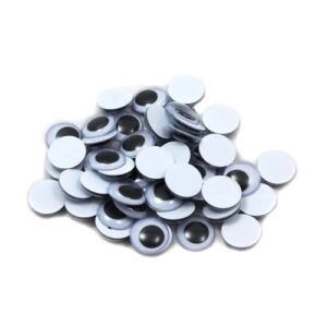 Creative Arts by Charles Leonard Wiggle Eyes Round 15mm Black 50 per Bag