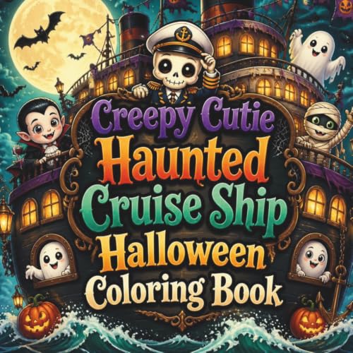 Creepy Cutie Haunted Cruise Ship Halloween Coloring Book: 50 Cute and Spooky Halloween Coloring Pages Featuring Creepy Creatures and Haunted Fun at ... and Kids (Creepy Cutie Halloween Collection)