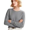 Crewneck Sweaters for Women Casual Fall Clothes Long Sleeve Layered Shirts