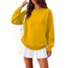 Crew Neck Sweatshirts Women Y2K Work Loose Oversized Vintage Fleece Hoodies
