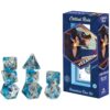 Critical Role: Vox Machina: Adventure Dice - Vax’ildan - 8pc RPG Set, Gray-Rainbow-Purple, Character Symbols, Collectible Roleplaying Game Accessory