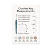 Crochet Key Measurements Poster for Craft Rooms, 13x19, Portrait, Unframed