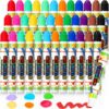 Crtiin 36 Pack Washable Dot Markers Bulk Mixed Colors Set of 0.4 oz Bingo Daubers Washable Art Markers in 12 Colors Paint Craft Kit for Toddler Art Crafts Painting Coloring Classroom Bingo Supplies