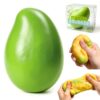 Crunchy Mango Squishy ASMR Textured Sensory Fidget Toys for Adults & Teens Heat Color Changing Realistic Fruit Stress Ball Squeeze Crunchy Squishy Desk Toys for Anxiety Relief Slushy Taba Fidgets Gift
