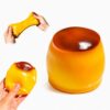 Crunchy Pudding Squishy Sensory Toy, Soft Squeeze Fidget Toy with Satisfying Crunchy Texture, Cute Dessert Stress Relief Toy, Novelty Gift for Kids Teens Adults