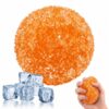 Crunchy Squishy Stress Ball for Adults, Squishy Ball Sensory Textured Memory Gel Fidget Toys Hand Exercises, Ice Squishies Squeeze Ball (Orange)
