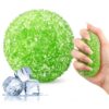 Crunchy Squishy Stress Ball, Slushy Ice Sensory Squeeze Ball with Crystalline Texture, ASMR Fidget Toy, Soft Resilient Squishy for Stress Relief, Desk & Travel Fidget